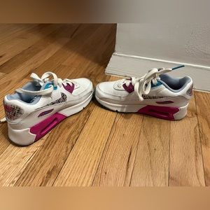 COPY - Nike Air Max 90 LTR SE "White/Multi/Active Fuchsia" Preschool Girls' Shoe